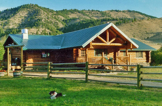 The exterior of the lodge where we stay when hunting at our private ranch